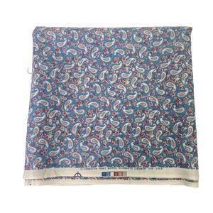 Blue Paisley & Flowers Fabric by Cranston Print Works Schwartz Liebman Tex. USA
